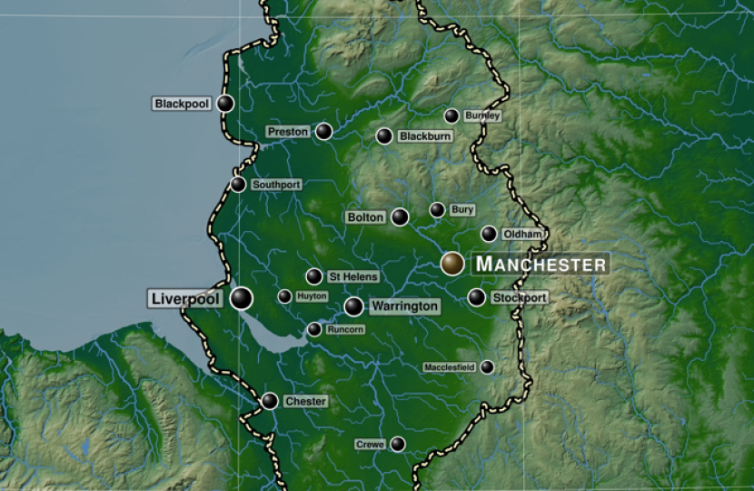 Map showing Macclesfield