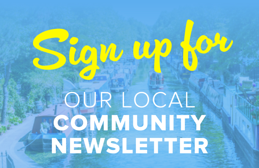 Sign up for our local community newsletter by Conservatives Harrow Road