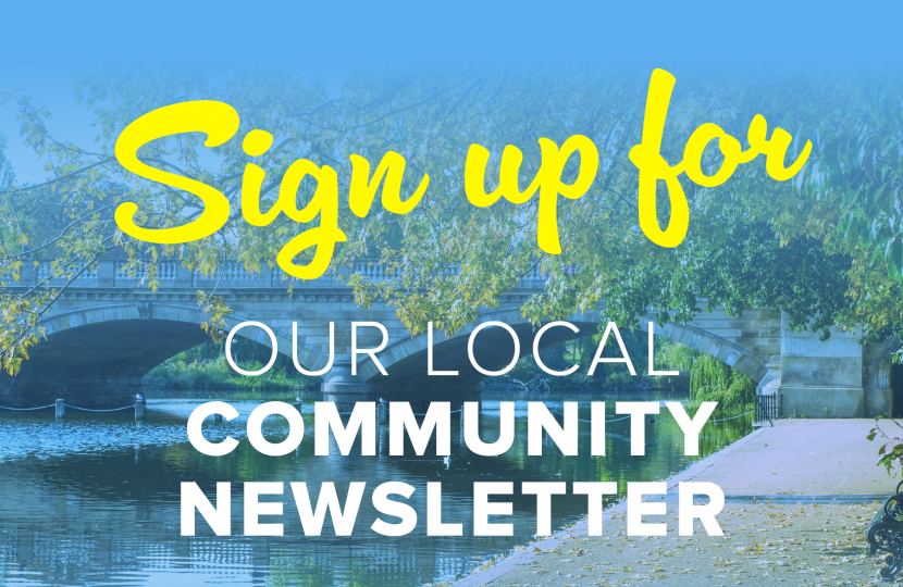 Sign up for our local community newsletter by Conservatives Hyde Park