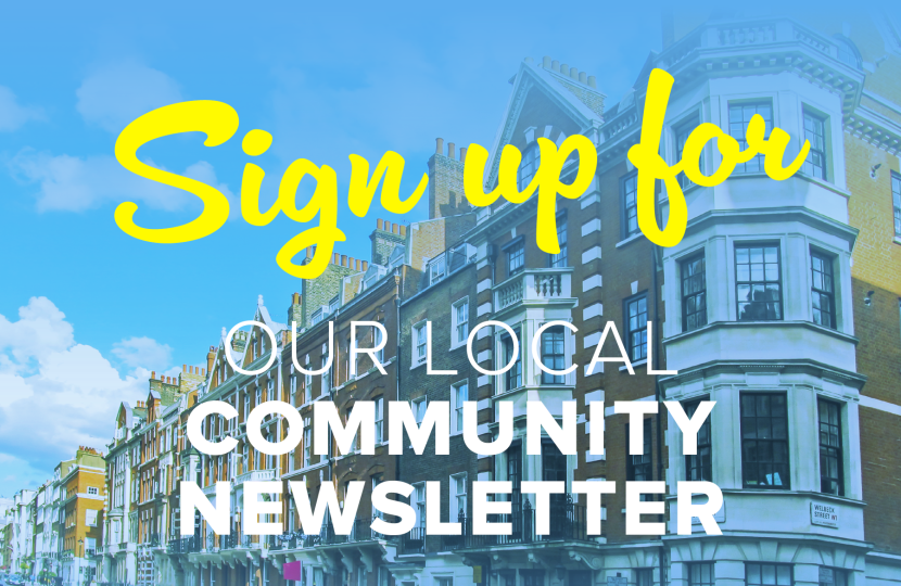 Sign up for our local community newsletter by Conservatives Marylebone