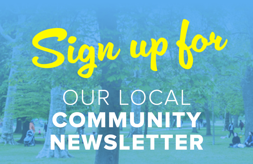 Sign up for our local community newsletter by Conservatives Queens Park