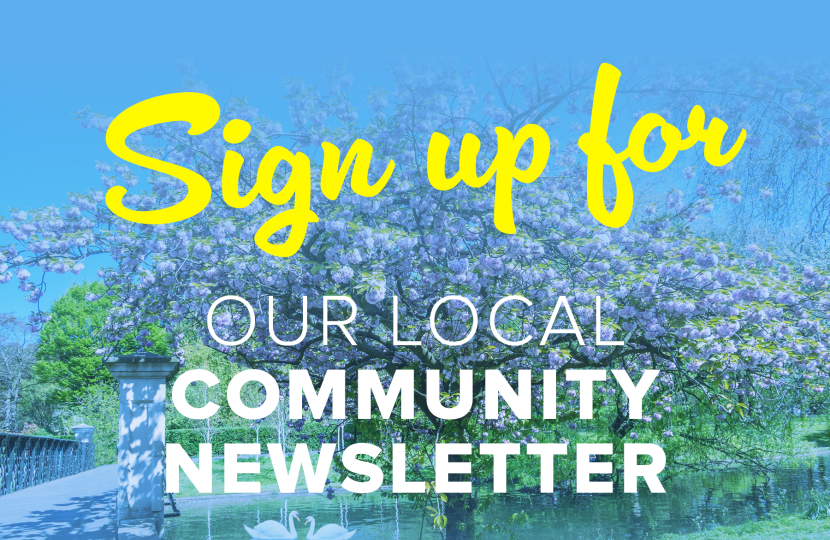 Sign up for our local community newsletter by Conservatives Regents Park