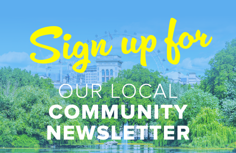 Sign up for our local community newsletter by Conservatives St. James