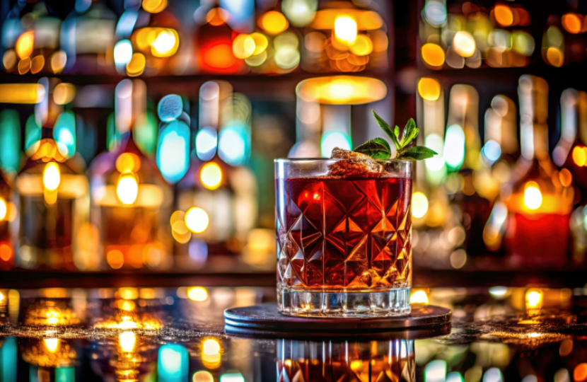 luxurious cocktail bar (AI generated)