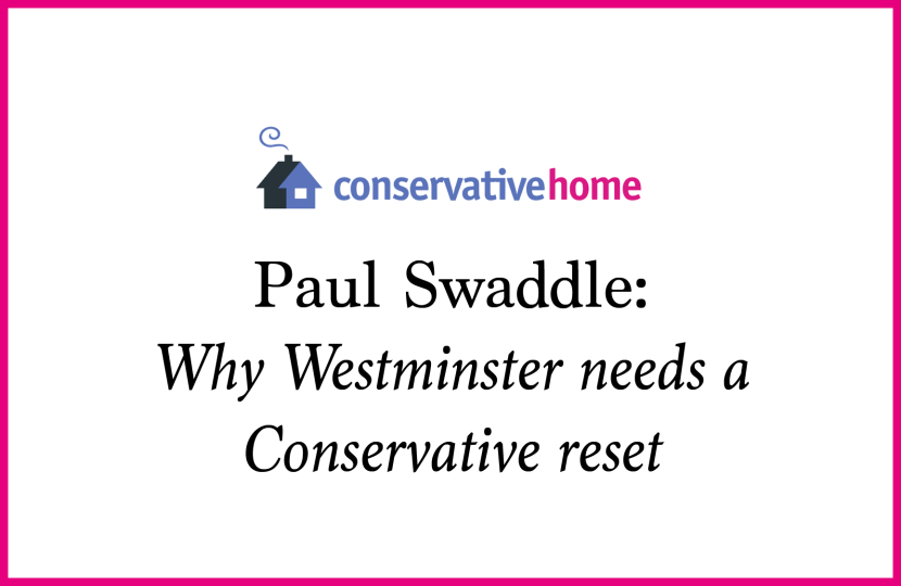 ConHome: Why Westminster needs a Conservative reset