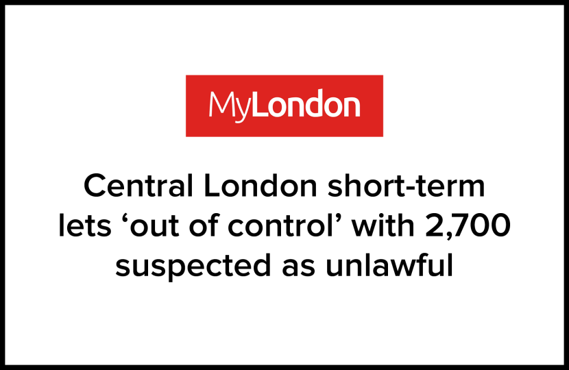 Central London short-term lets 'out of control' with 2,700 suspected as unlawful - MyLondon