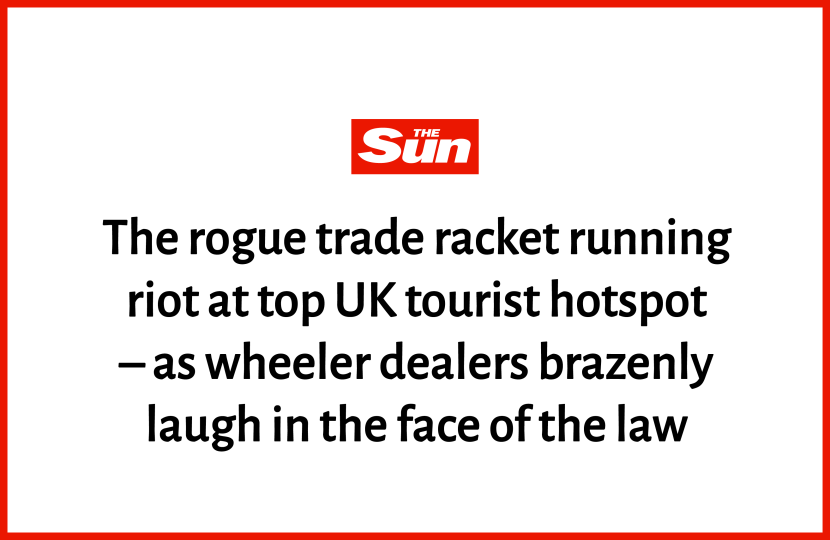 The rogue trade racket running riot at top UK tourist hotspot (The Sun)