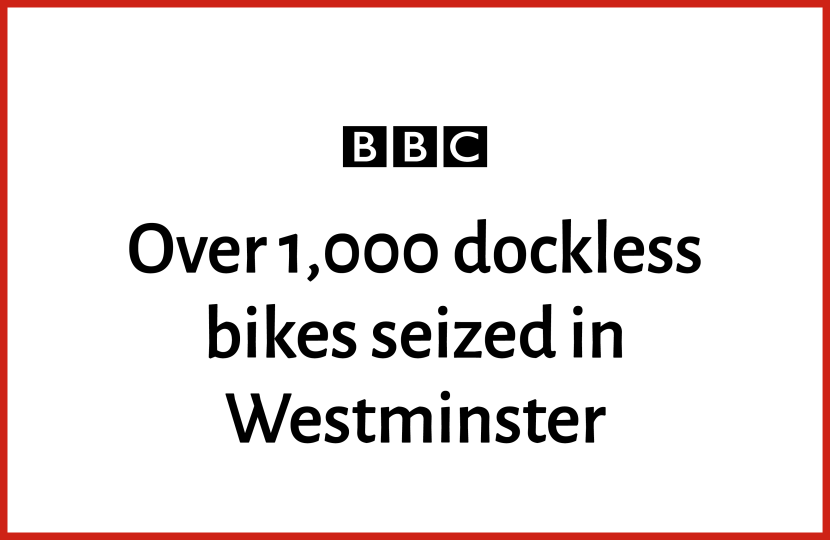 More Than 1,000 Dockless Bikes Seized in Westminster