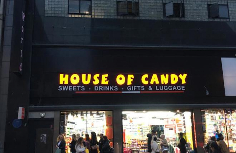 American Candy shop on Oxford Street