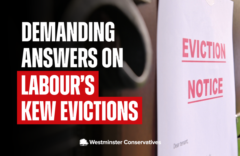 Eviction Notice with demanding answers text overlay