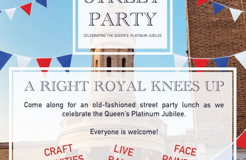 All are welcome on 5 June when St Mary’s Church is holding a Street Party