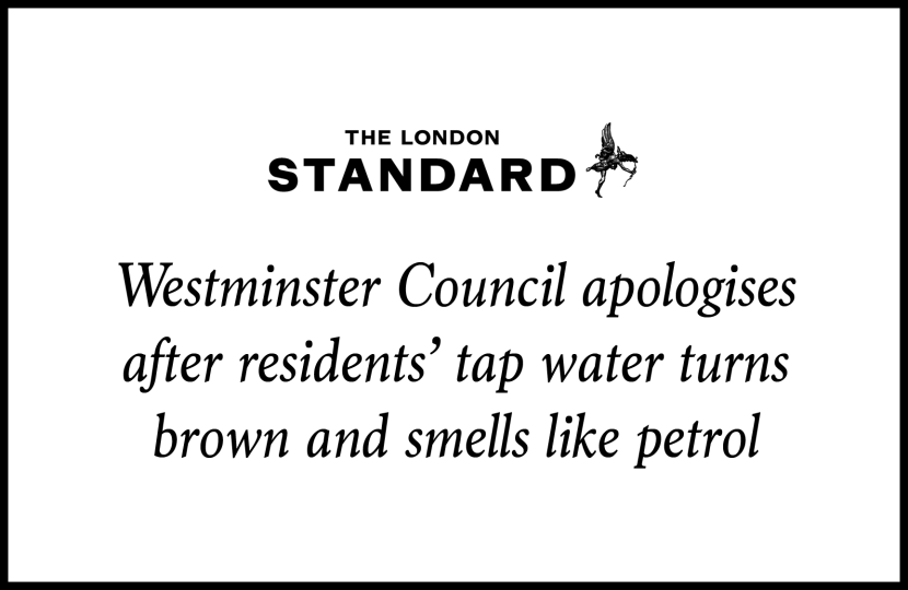 Westminster Council apologises after residents' tap water turns brown and smells like petrol
