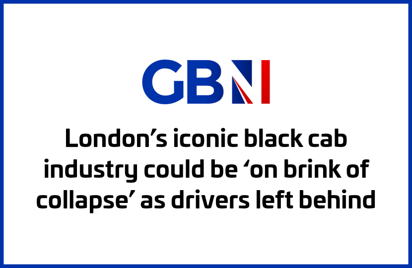 GB News: 'London's iconic black cab industry could be "on brink of collapse" as drivers left behind'
