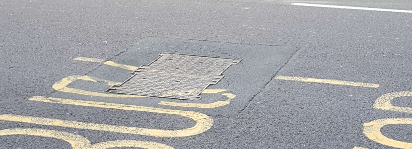 Sunken manhole cover