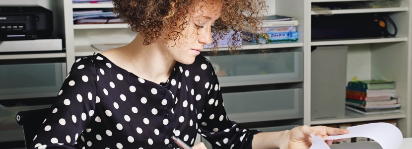 Intern working
