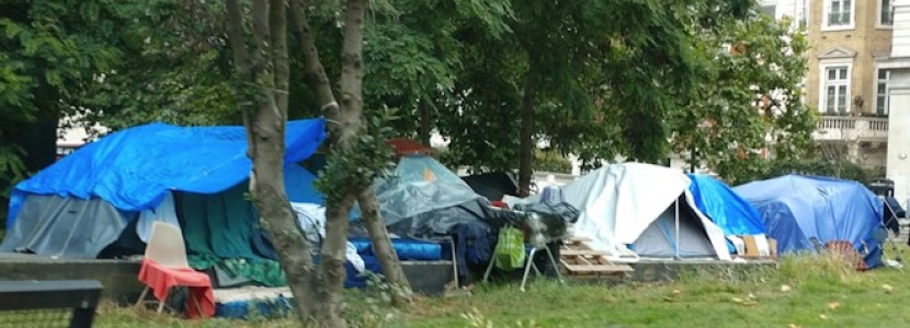 Tents on Park Lane