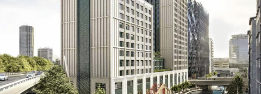 Artistic impression. This image first appeared https://www.standard.co.uk/news/london/sadiq-khan-travis-perkins-paddington-canal-westminster-council-student-accommodation-b1219037.html