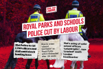 Police cuts snippets and police on horseback