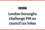 BBC - London boroughs challenge PM on council tax hikes