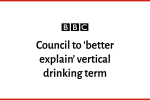 Council to 'better explain' vertical drinking term