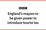 England's mayors to be given power to introduce tourist tax