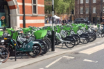 Abandoned ebikes block pedestian crossing in Westminster