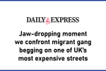 Jaw-dropping moment we confront migrant gang begging on one of UK's most expensive streets