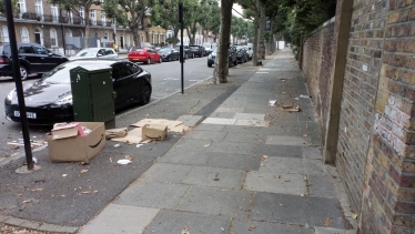 Rubbish on Hamilton Terrace