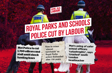 Police cuts snippets and police on horseback
