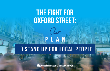 Oxford Street with fight for Oxford street overlay