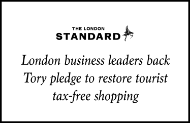 London business leaders back Tory pledge to restore tourist tax-free shopping
