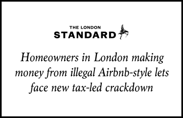 Homeowners in London making money from illegal Airbnb-style lets face new tax-led crackdown