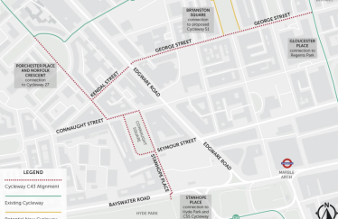 Image of plan C43 cycle way 