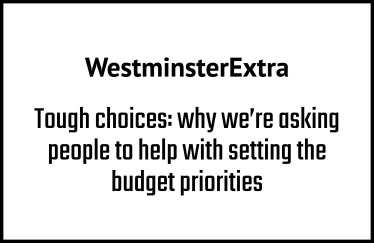 Tough choices ahead: why we're asking residents to help set budget priorities