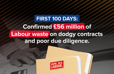 Conservative Contract Review finds more Labour financial waste totalling £56 Million