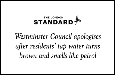 Westminster Council apologises after residents' tap water turns brown and smells like petrol