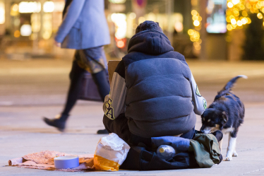Stock image of homelessness